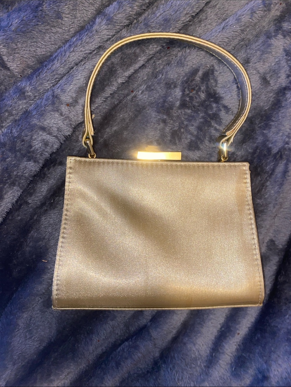 Liz Claiborne Shimmering Gold Satin Wristlet Clutch